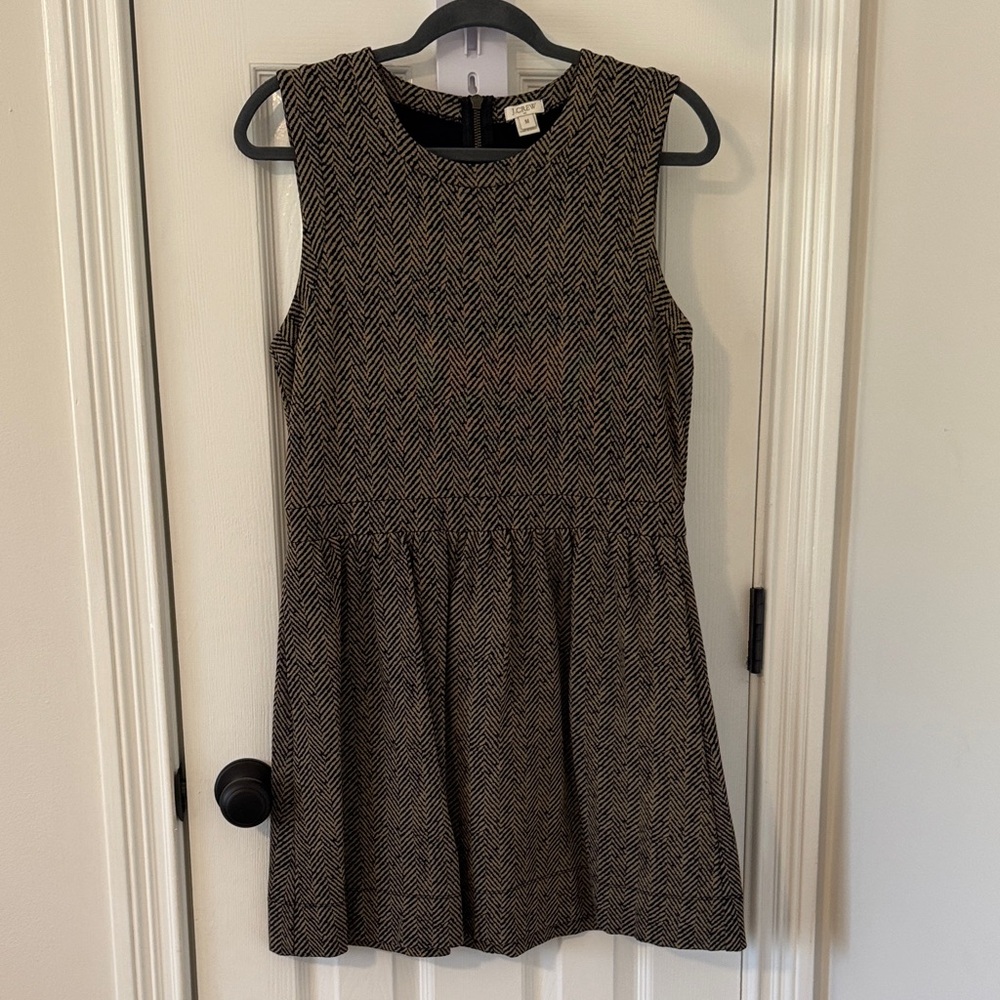 J Crew Black and Brown Dress